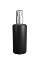 flacone spray nero bellezza cosmetica mockup vuoto illustrazione 3d