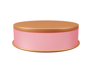 pódio de suporte de cilindro rosa e cobre png