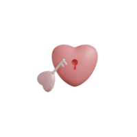 3D-valentijn liefdesobject png