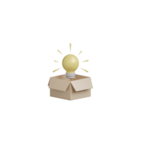 icona dell'idea 3d png