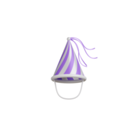 3D Birthday Hat Object png
