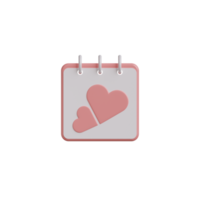 3D Valentine Love Object png