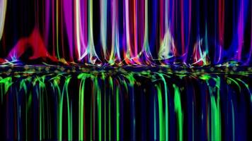 abstrakter leuchtender mehrfarbiger linearer Neonhintergrund video