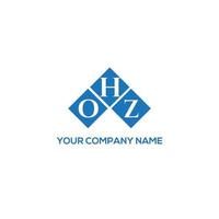 diseño del logotipo de la letra Ohz sobre fondo blanco. concepto de logotipo de letra de iniciales creativas de ohz. diseño de letras ohz. vector