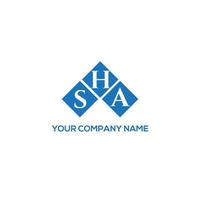 SHA letter logo design on WHITE background. SHA creative initials letter logo concept. SHA letter design. vector
