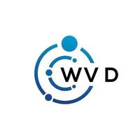 diseño de logotipo de tecnología de letra wvd sobre fondo blanco. wvd creative initials letter it concepto de logotipo. diseño de letras wvd. vector