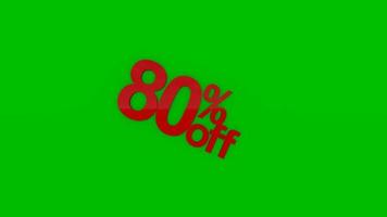 green screen animation icon sale 80 persen  discount video