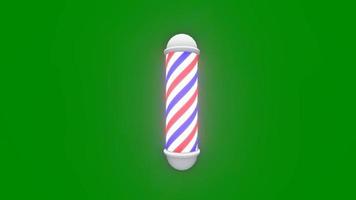 animation green screen barber rotating icon