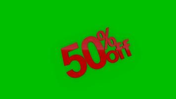 venda de ícone de animação de tela verde desconto de 50 persen video