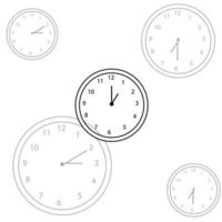 clock design with blurred clock background, suitable for banners, cards and more, vector illustration eps10