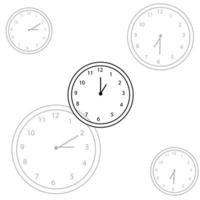 diseño de reloj con fondo de reloj borroso, adecuado para pancartas, tarjetas y más, ilustración vectorial eps10 vector