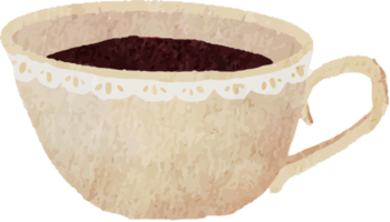akvarell te eller kaffekopp png