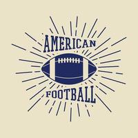 Vintage rugby and american football labels, emblems and logo. Vector illustration