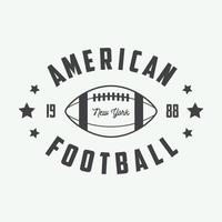 Vintage rugby and american football labels, emblems and logo. Vector illustration