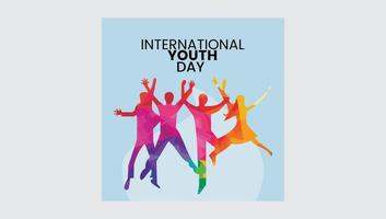 international youth day activities vector