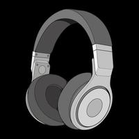 Color Block Headphones Vector Illustration, Music Concept, Line art vector, Portable earphones, Headphones Vector