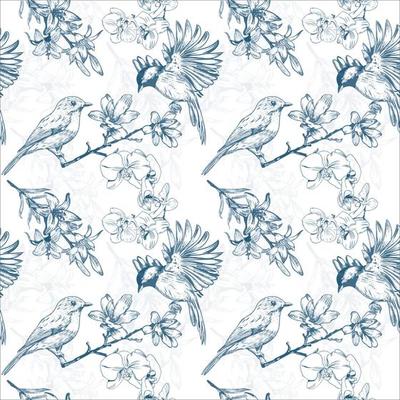 Vintage floral pattern. Seamless flower pattern on white background. Design for background,wallpaper,clothing,wrapping,fabric,Vector illustration.embroidery style.
