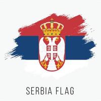 Grunge Serbia Vector Flag