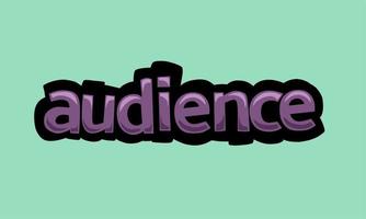 AUDIENCE background writing vector design