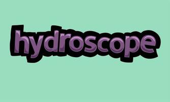 HYDROSCOPE background writing vector design