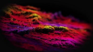 animierte helle Landschaft aus Partikeln video