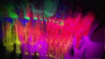 paesaggio luminoso animato di particl video