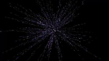 explosion de particules scintillantes dans l'espace video