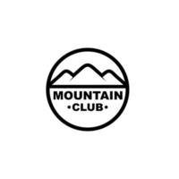 logotipo del club de montaña pro vector