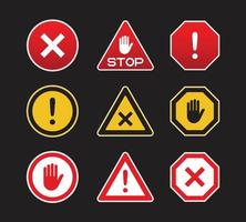 señal de peligro, señal de advertencia, señal de atención. icono de atención de advertencia de peligro.