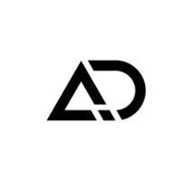 logotipo inicial de la letra a y d. elemento de plantilla de diseño de logotipo de vector moderno pro vector