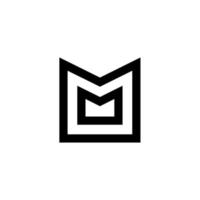 plantilla de diseño de logotipo simple letra m pro vector