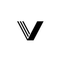 Letter V Abstract Design Free Vector