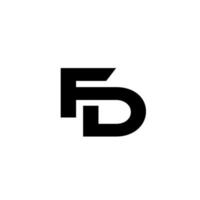 letra fd plantilla de logotipo inicial vector ilustración icono elemento pro vector