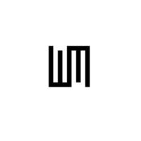 letter wm initial logo template vector illustration icon element Pro Vector