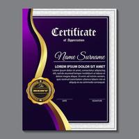 Modern Design Certificate layout concept. Simple elegant and luxurious elegant modern design diploma background vector award certificate template