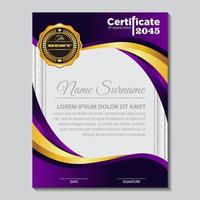 Modern Design Certificate layout concept. Simple elegant and luxurious elegant modern design diploma background vector award certificate template