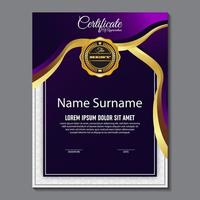 Modern Design Certificate layout concept. Simple elegant and luxurious elegant modern design diploma background vector award certificate template