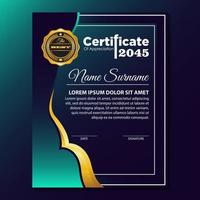 Modern Design Certificate layout concept. Simple elegant and luxurious elegant modern design diploma background vector award certificate template