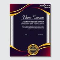 Modern Design Certificate layout concept. Simple elegant and luxurious elegant modern design diploma background vector award certificate template