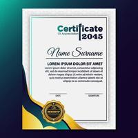 Modern Design Certificate layout concept. Simple elegant and luxurious elegant modern design diploma background vector award certificate template