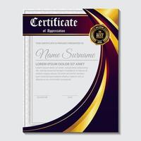 Modern Design Certificate layout concept. Simple elegant and luxurious elegant modern design diploma background vector award certificate template