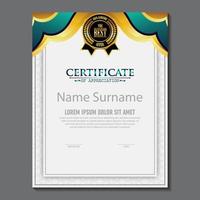 Modern Design Certificate layout concept. Simple elegant and luxurious elegant modern design diploma background vector award certificate template