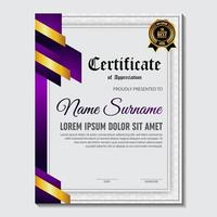 Modern Design Certificate layout concept. Simple elegant and luxurious elegant modern design diploma background vector award certificate template