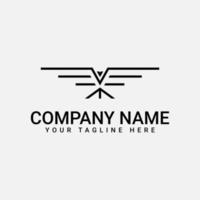 Geometric Line Logo Design Of Abstract Eagle vector