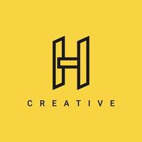 H Letter Icon Symbol Logo Design, Minimalist and Creative Line Type Logo Vector Design