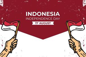 17 de agosto vector de fondo feliz del día de la independencia de indonesia, adecuado para afiches, pancartas, tarjetas de felicitación, etc.