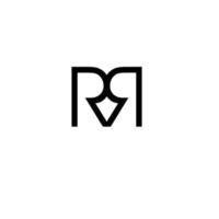 letter RR initial logo template vector illustration icon element Pro Vector