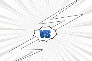 Vector versus fight comic pop art background design white color