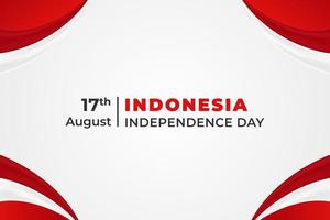 Vector modern background happy Indonesia independence day greeting card design