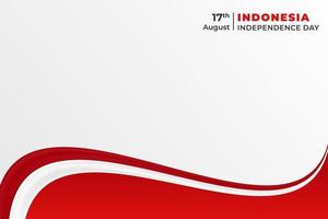 diseño de tarjeta de felicitación del día de la independencia de indonesia de fondo en blanco vectorial vector